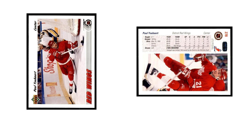 1991 Upper Deck Paul Ysebaert Hockey Cards #278