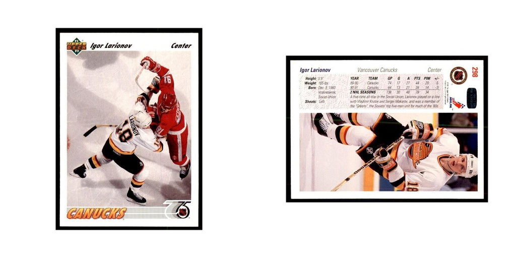 1991 Upper Deck Igor Larionov Hockey Cards #298