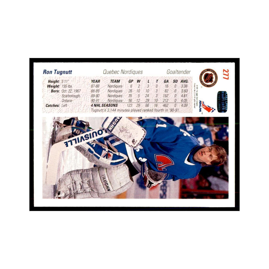 1991 Upper Deck Ron Tugnutt Hockey Cards #277