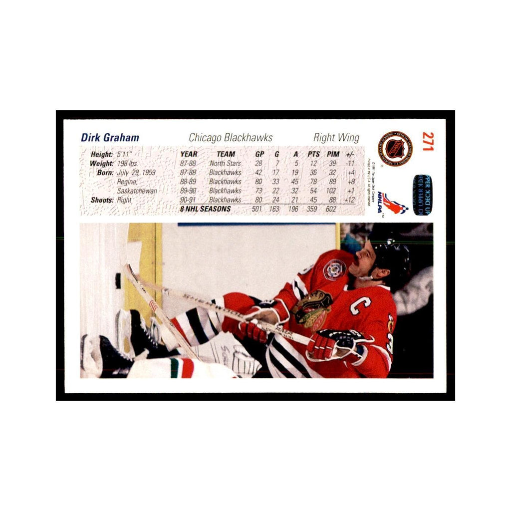 1991 Upper Deck Dirk Graham Hockey Cards #271