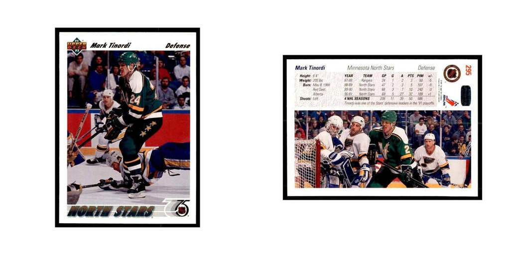 1991 Upper Deck Mark Tinordi Hockey Cards #295