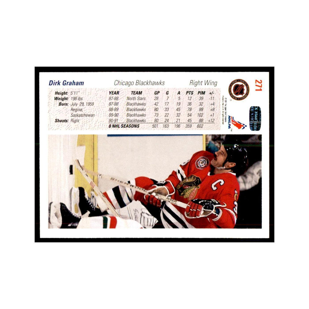 1991 Upper Deck Dirk Graham Hockey Cards #271