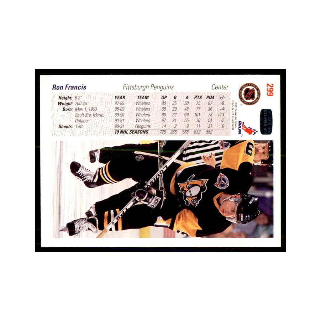 1991 Upper Deck Ron Francis Hockey Cards #299