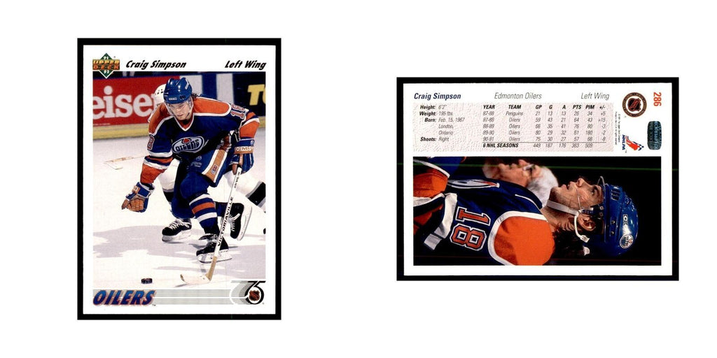 1991 Upper Deck Craig Simpson Hockey Cards #286