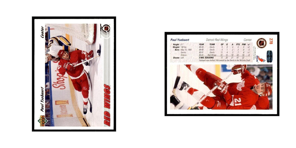 1991 Upper Deck Paul Ysebaert Hockey Cards #278