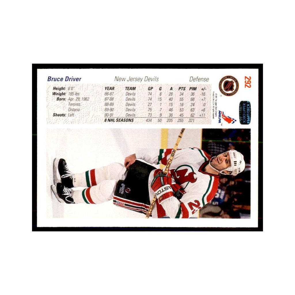 1991 Upper Deck Bruce Driver Hockey Cards #292
