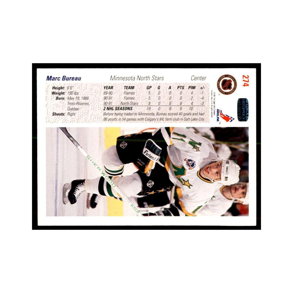 1991 Upper Deck Marc Bureau Hockey Cards #274