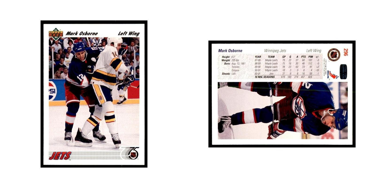 1991 Upper Deck Mark Osborne Hockey Cards #296