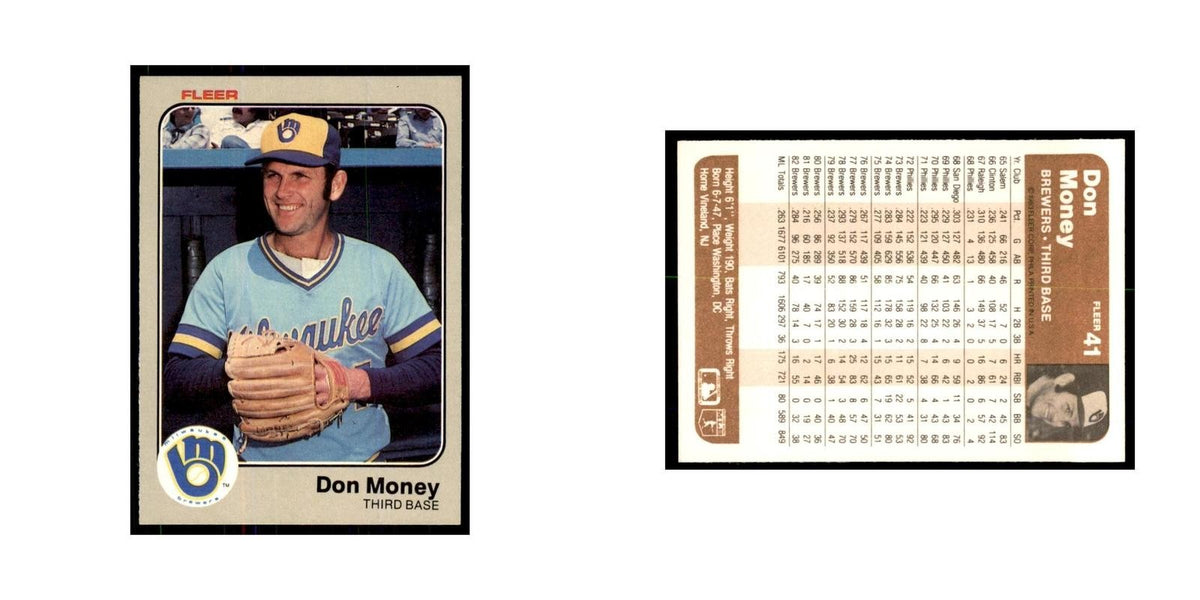 1983 Fleer Don Money Baseball Cards #41