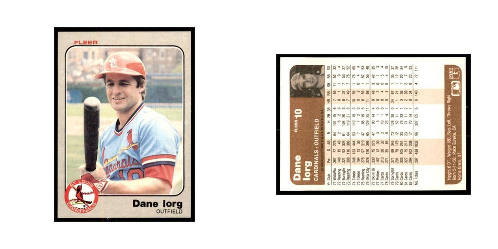 1983 Fleer Dane Iorg Baseball Cards #10