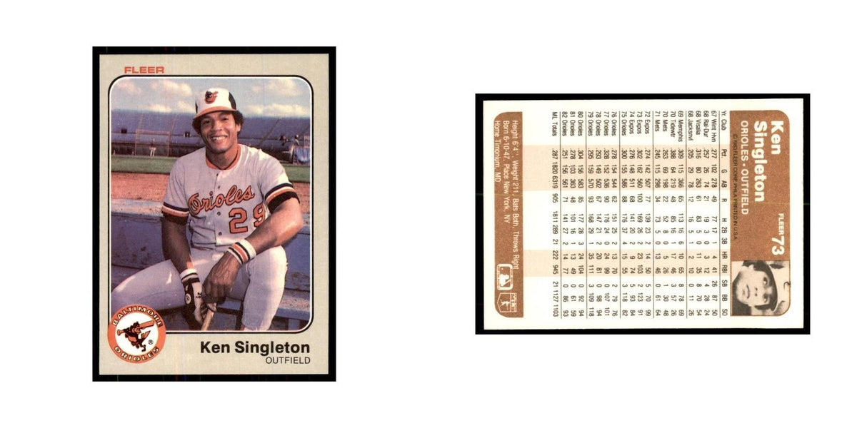 1983 Fleer Ken Singleton Baseball Cards #73