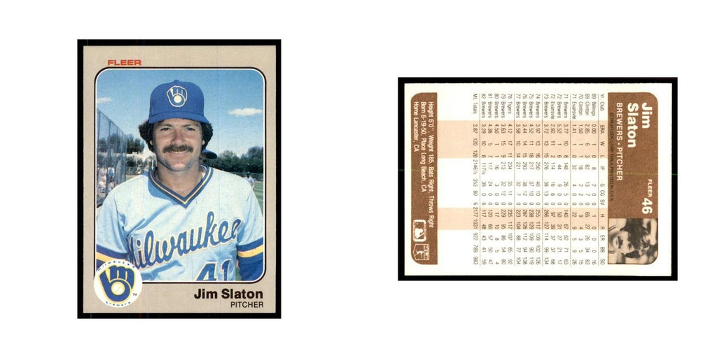 1983 Fleer Jim Slaton Baseball Cards #46