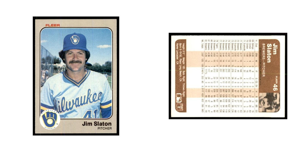 1983 Fleer Jim Slaton Baseball Cards #46