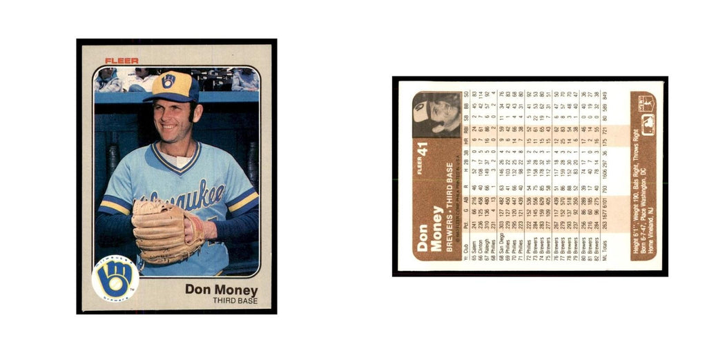 1983 Fleer Don Money Baseball Cards #41