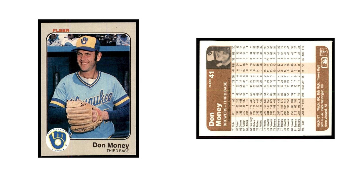 1983 Fleer Don Money Baseball Cards #41
