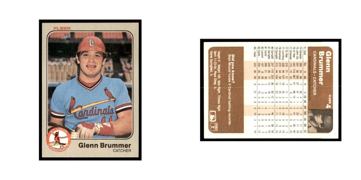 1983 Fleer Glenn Brummer Baseball Cards #4
