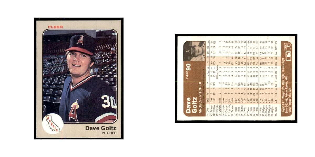 1983 Fleer Dave Goltz Baseball Cards #90