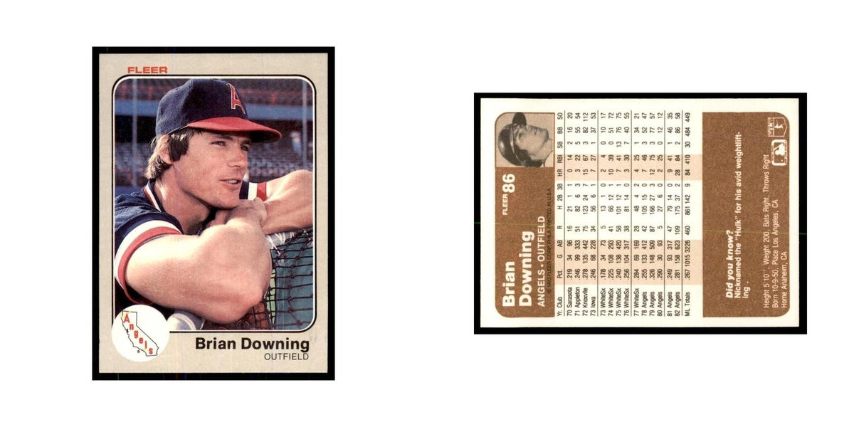 1983 Fleer Brian Downing Baseball Cards #86