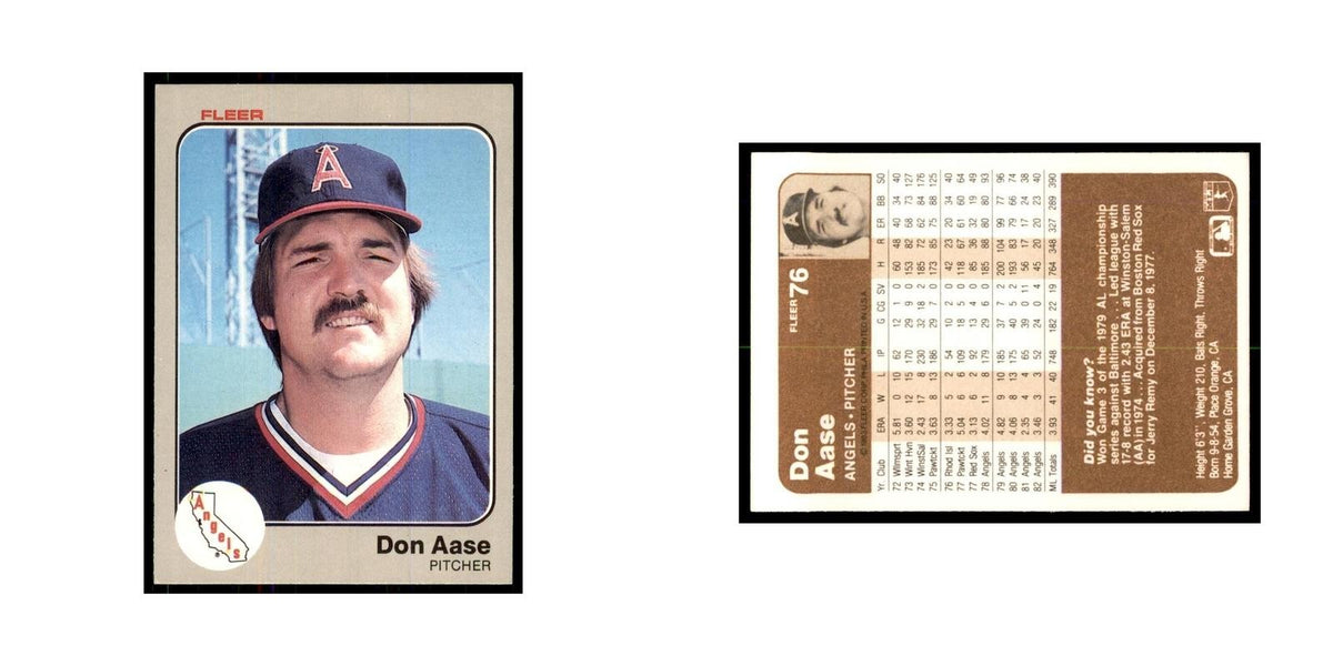 1983 Fleer Don Aase Baseball Cards #76