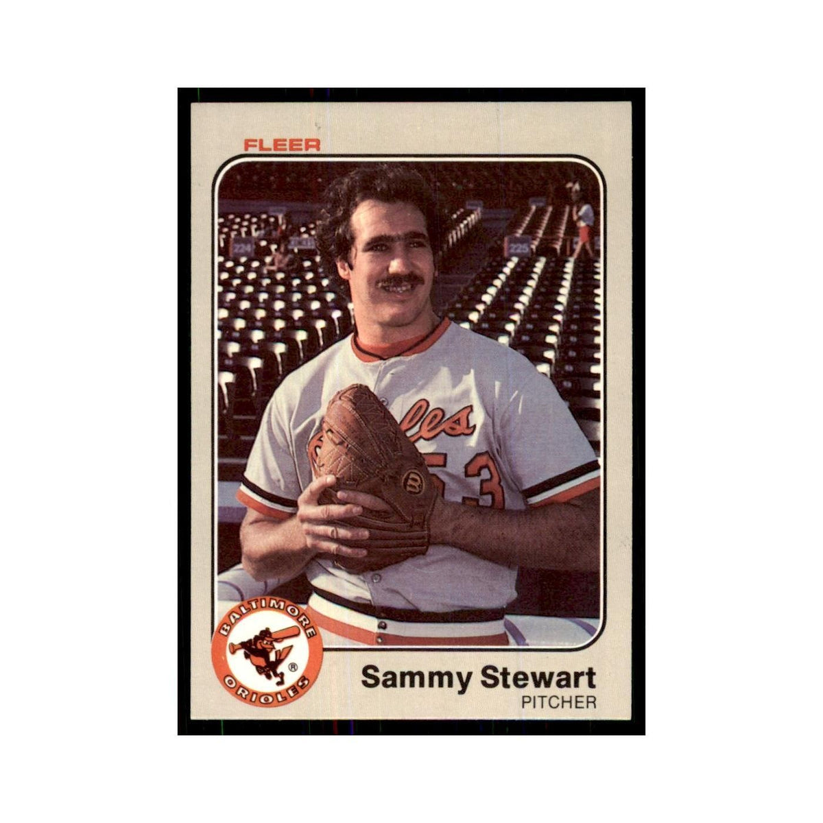 1983 Fleer Sammy Stewart Baseball Cards #74