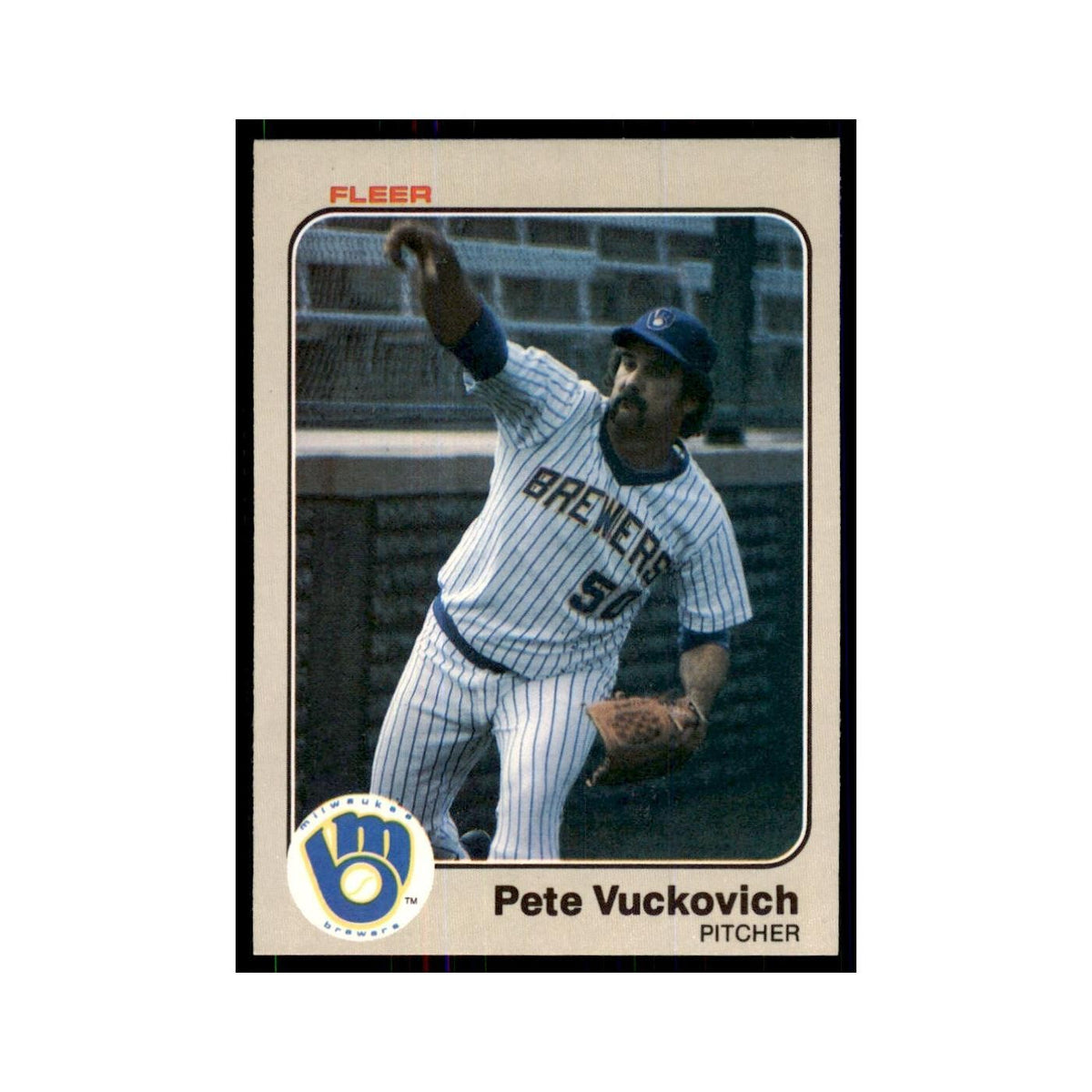 1983 Fleer Pete Vuckovich Baseball Cards #49