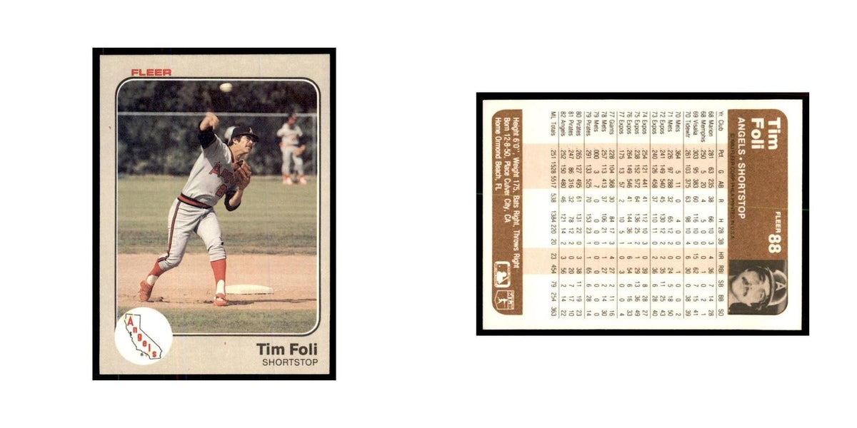 1983 Fleer Tim Foli Baseball Cards #88