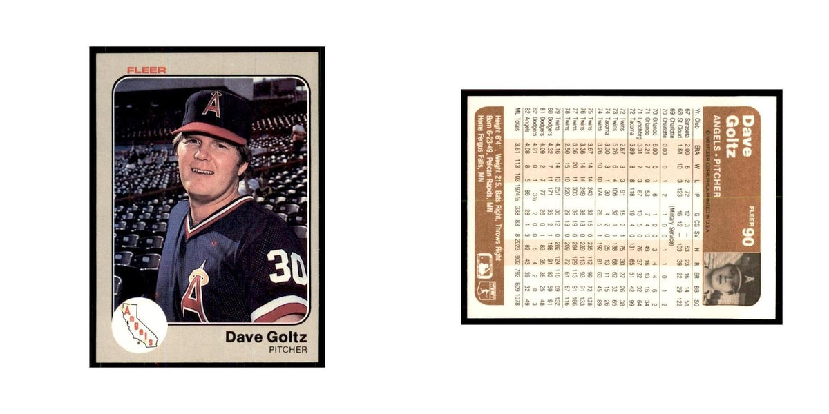 1983 Fleer Dave Goltz Baseball Cards #90