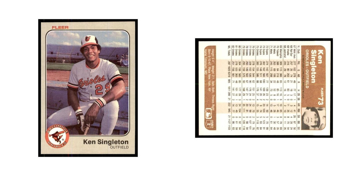 1983 Fleer Ken Singleton Baseball Cards #73