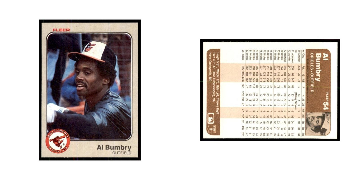 1983 Fleer Al Bumbry Baseball Cards #54