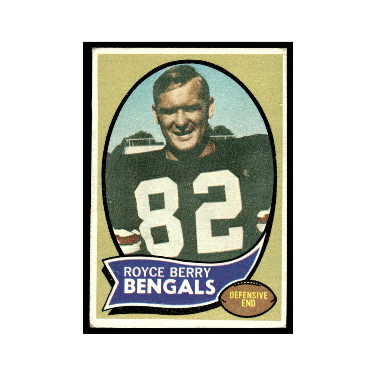 1970 Topps (Damaged) Royce Berry Bengals #86