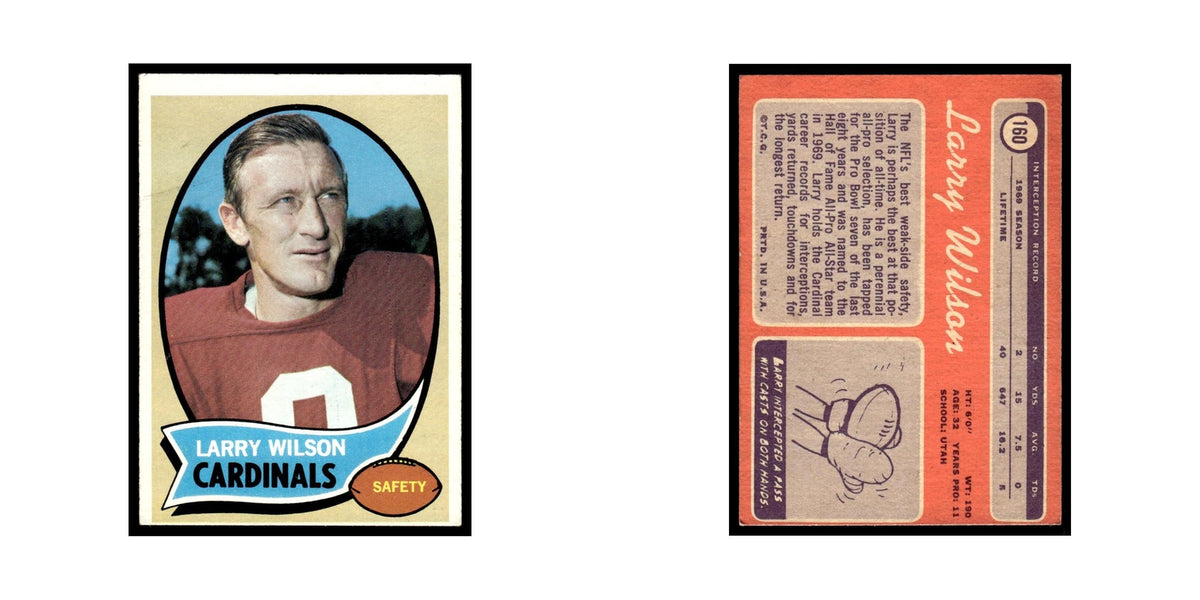 1970 Topps (Damaged) Larry Wilson Cardinals #160