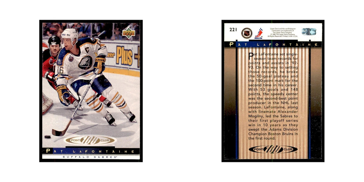 1993 Upper Deck Pat LaFontaine Hockey Cards #221