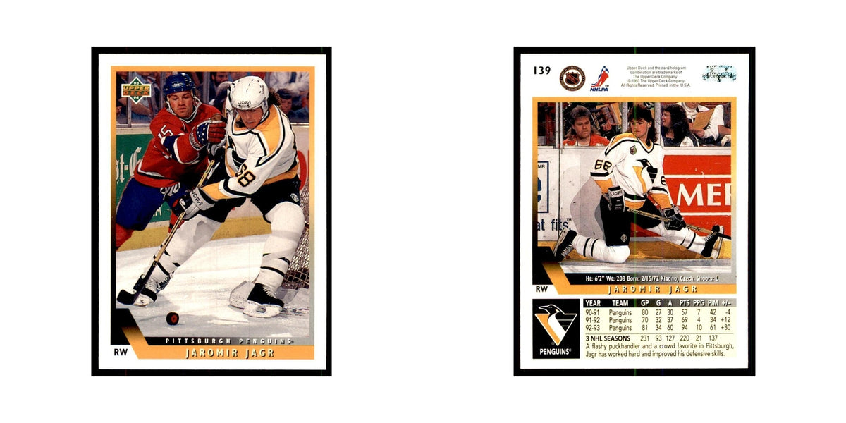 1993 Upper Deck Jaromir Jagr Hockey Cards #139