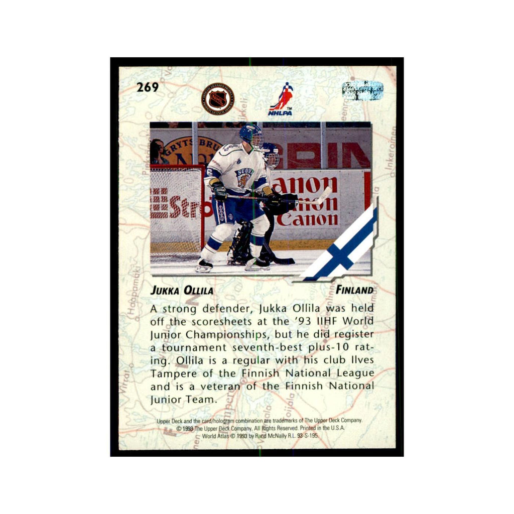 1993 Upper Deck Jukka Ollila Hockey Cards #269