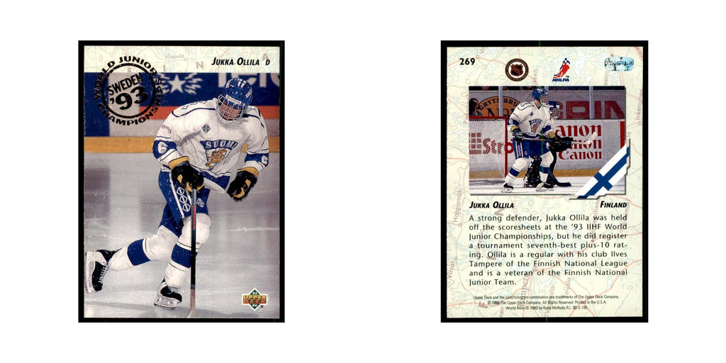 1993 Upper Deck Jukka Ollila Hockey Cards #269