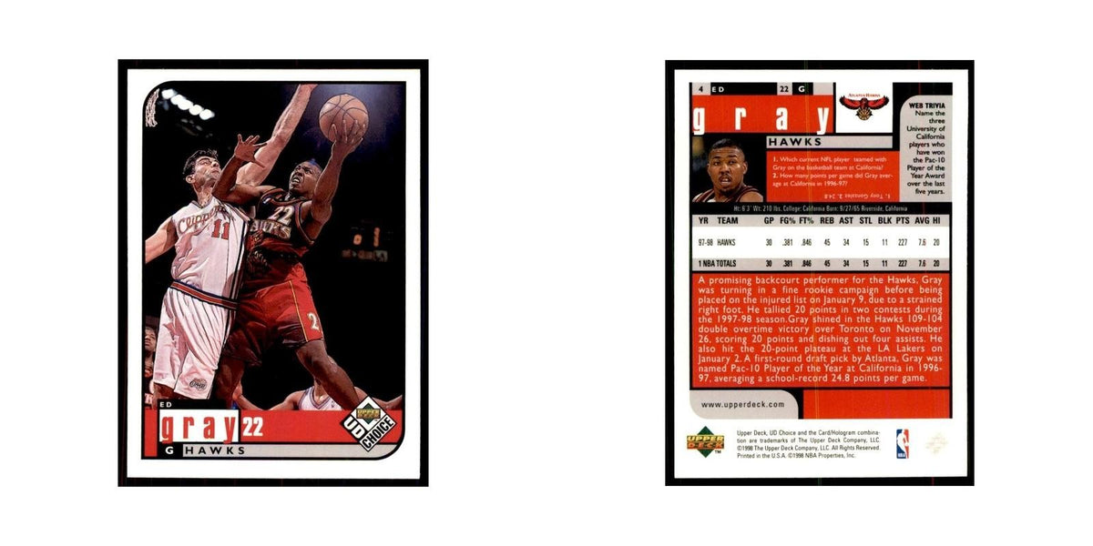 1998 UD Choice Ed Gray Basketball Cards #4