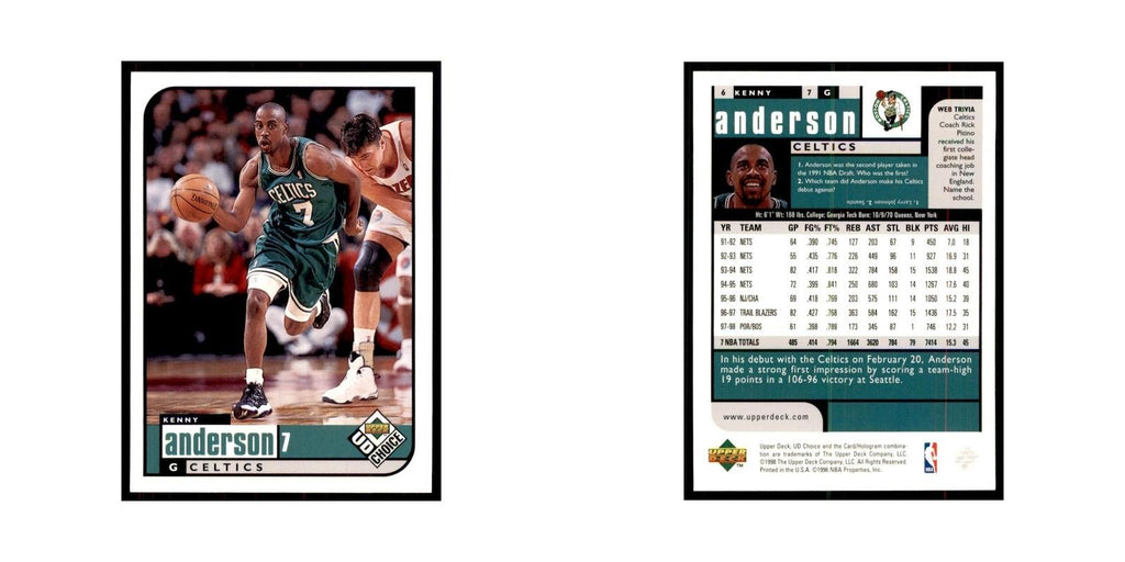1998 UD Choice Kenny Anderson Basketball Cards #6