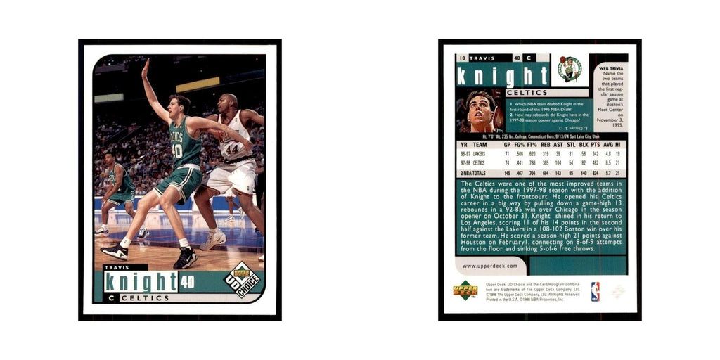 1998 UD Choice Travis Knight Basketball Cards #10