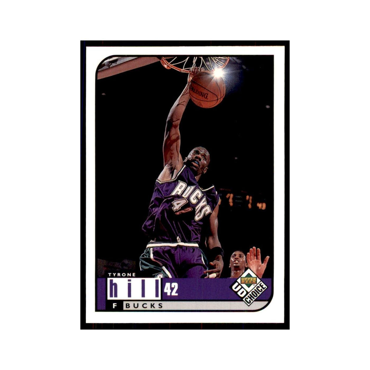 1998 UD Choice Tyrone Hill Basketball Cards #81
