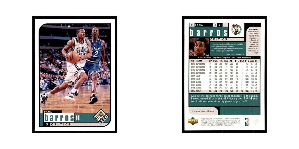 1998 UD Choice Dana Barros Basketball Cards #8