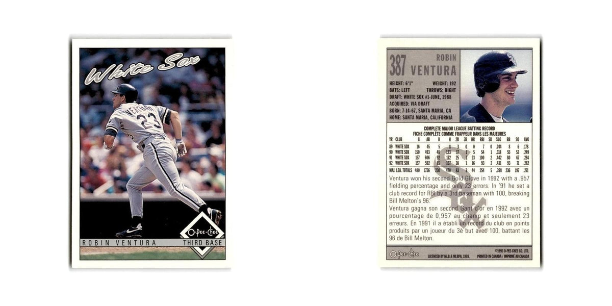 Robin Ventura 1993 O-Pee-Chee #387 Chicago White Sox/Atlanta Braves NM