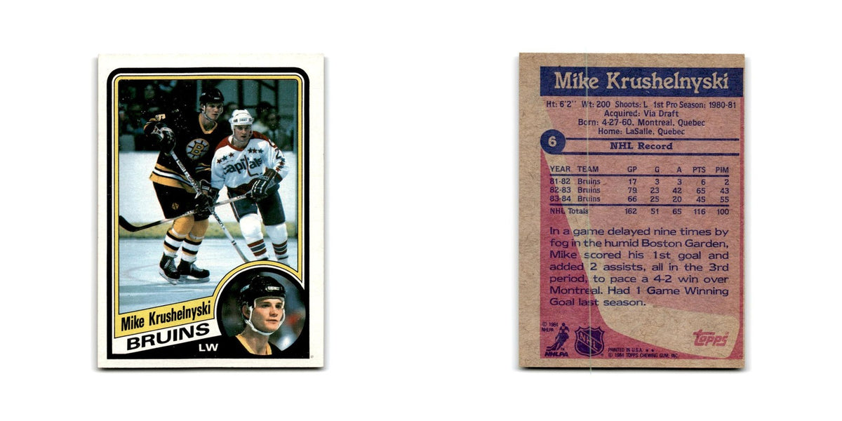 1984 Topps Mike Krushelnyski Boston Bruins #6