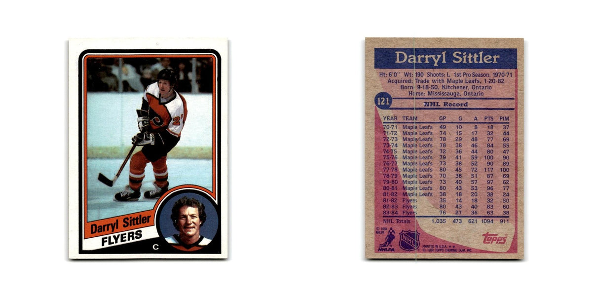 1984 Topps Darryl Sittler Philadelphia Flyers #121