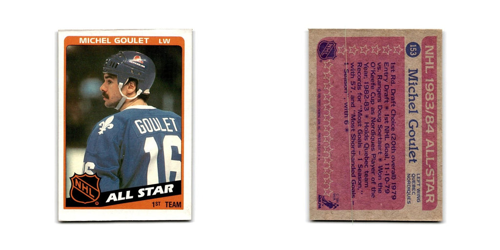 1984 Topps Michel Goulet Quebec Nordiques #153