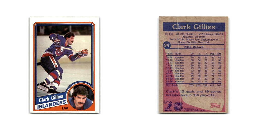 1984 Topps Clark Gillies New York Islanders #94