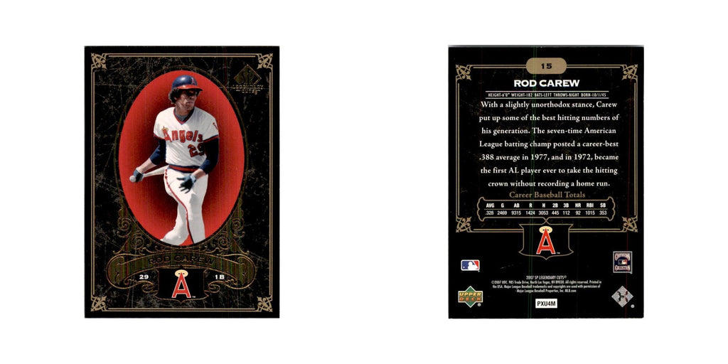 2007 SP Legendary Cuts Baseball Card Rod Carew #15