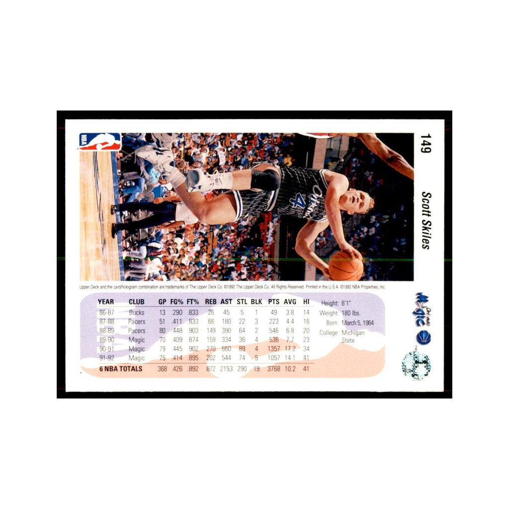 1992 Upper Deck Scott Skiles Basketball Cards #149