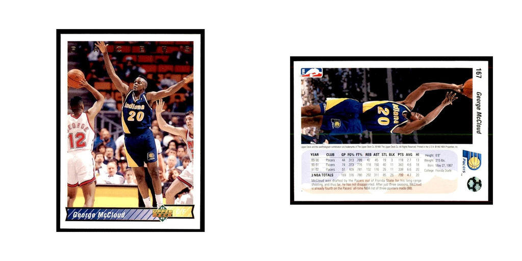 1992 Upper Deck George McCloud Basketball Cards #167