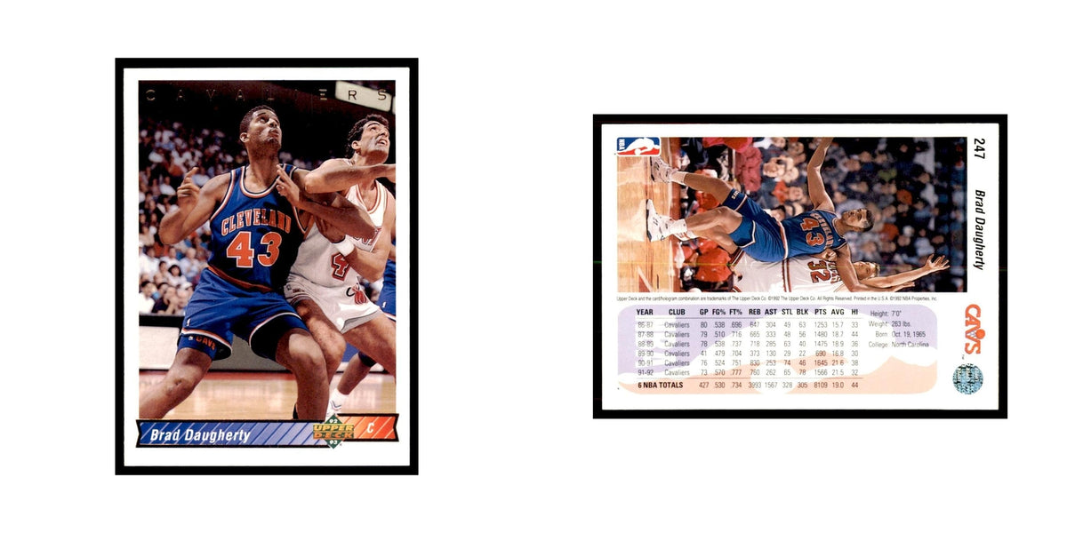 1992 Upper Deck Brad Daugherty Basketball Cards #247
