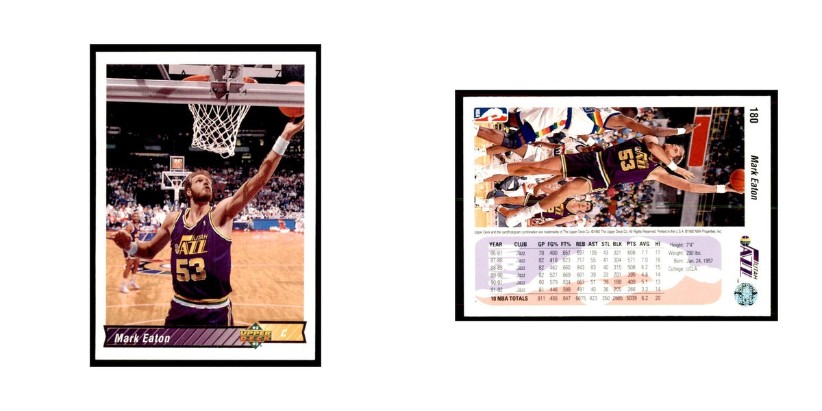 1992 Upper Deck Mark Eaton Basketball Cards #180